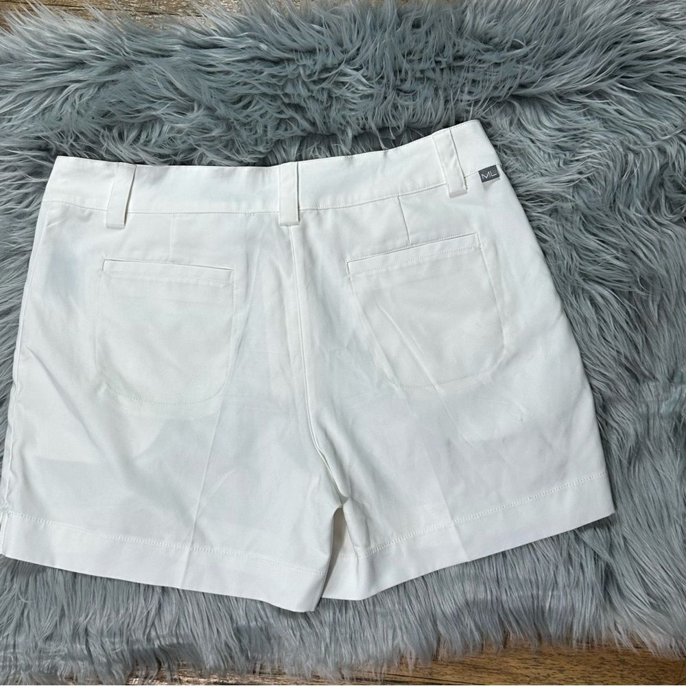White Cotton Bermuda Shorts Tailored Fit - Picture 3 of 9
